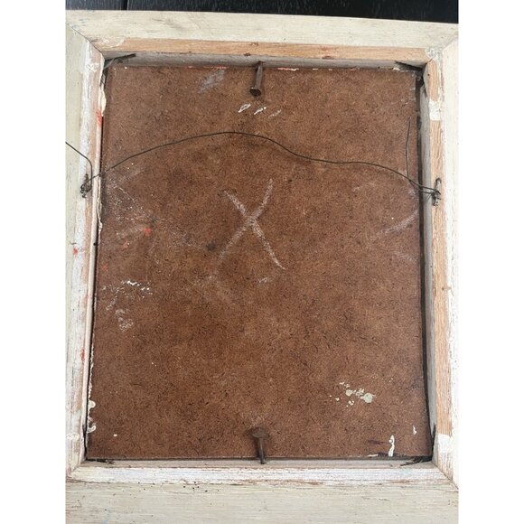 Mid Century Atomic Cat Hand Painted Framed Art Whimsical Cool Cats 7.5x 8.5 x1.5 - Picture 11 of 11